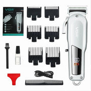 Trade Shop - Tagliacapelli Professionale A Batteria Usb Elettrico Display Lcd Rasoio Vgr V-278 -