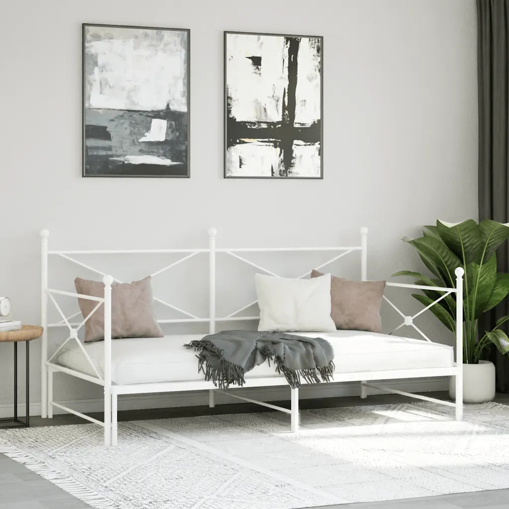 Divano Letto Estraibile senza Materasso 107x203 cm in Acciaio 4104692