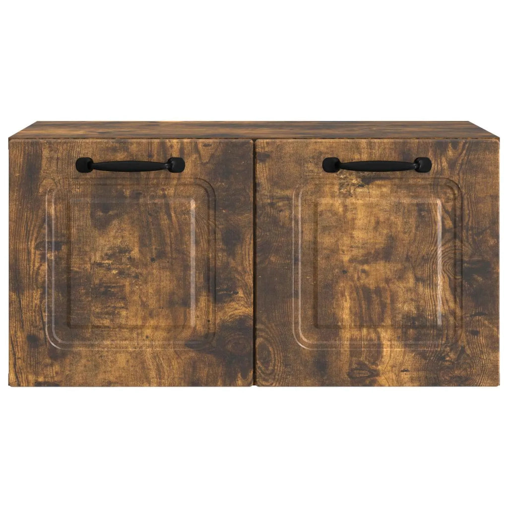 Mobile Porta TV da Muro-Credenza per TV sospesa Rovere Fumo 59,5 x 31 x 30 cm 403554