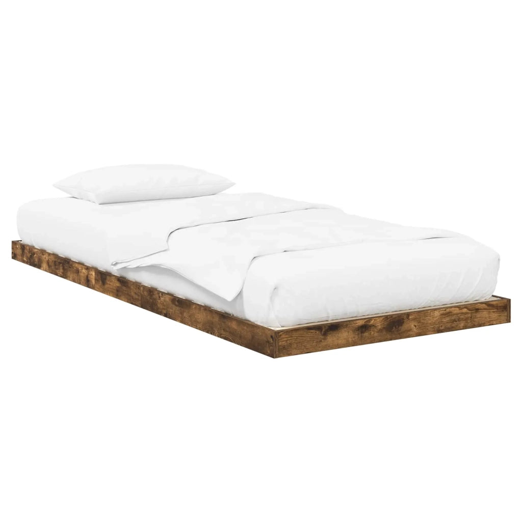 Struttura letto a terra Rovere fumé 80 x 200 cm 893536