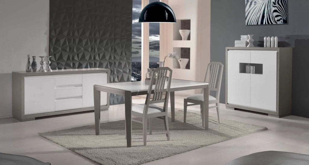 Credenza in frassino seta poro aperto 2 porte 3 cassetti con con zoccolo l.179 p.46 h.85 - Mobili 2G