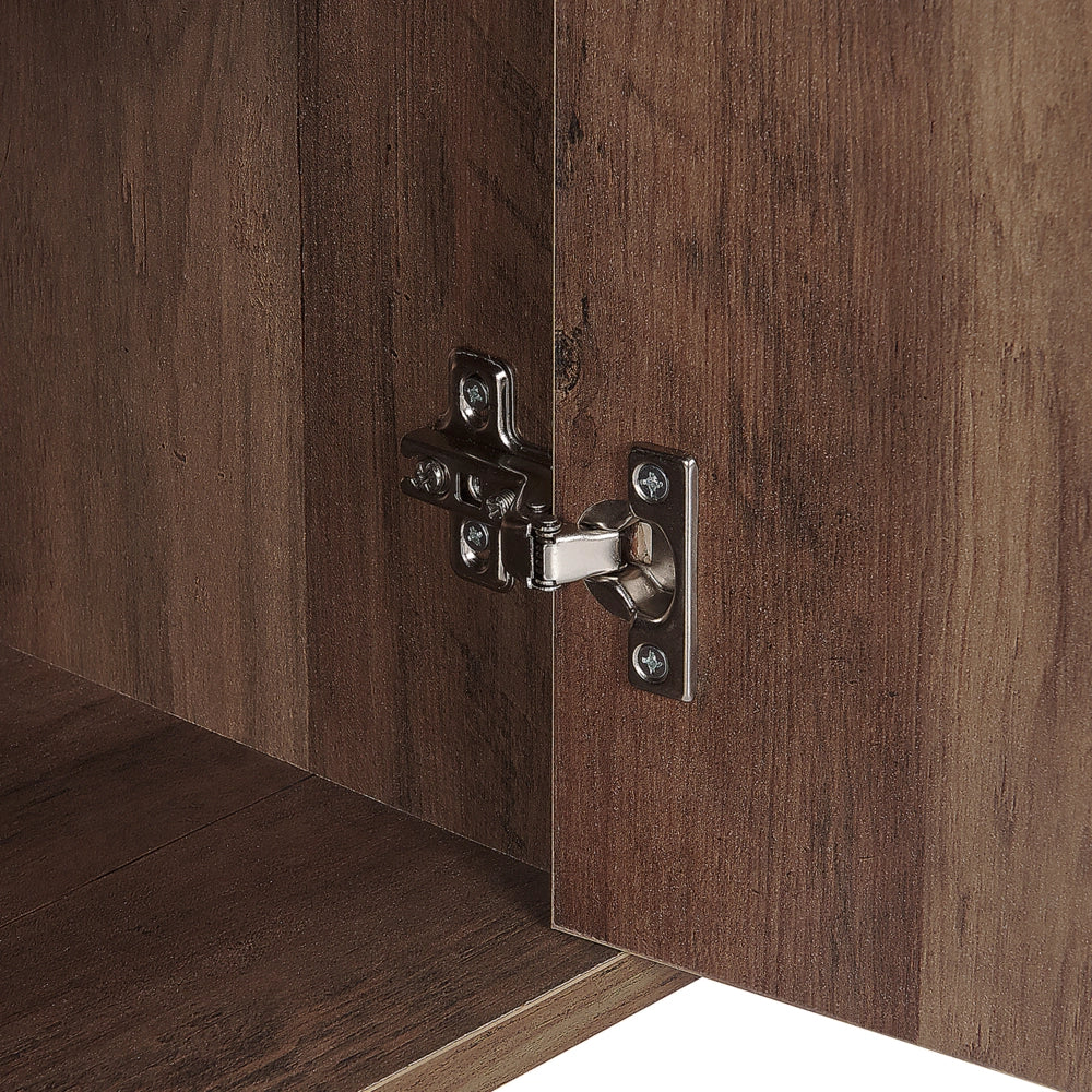 Madia credenza in legno scuro 2 ante 3 cassetti Mobile contenitore in stile rustico
