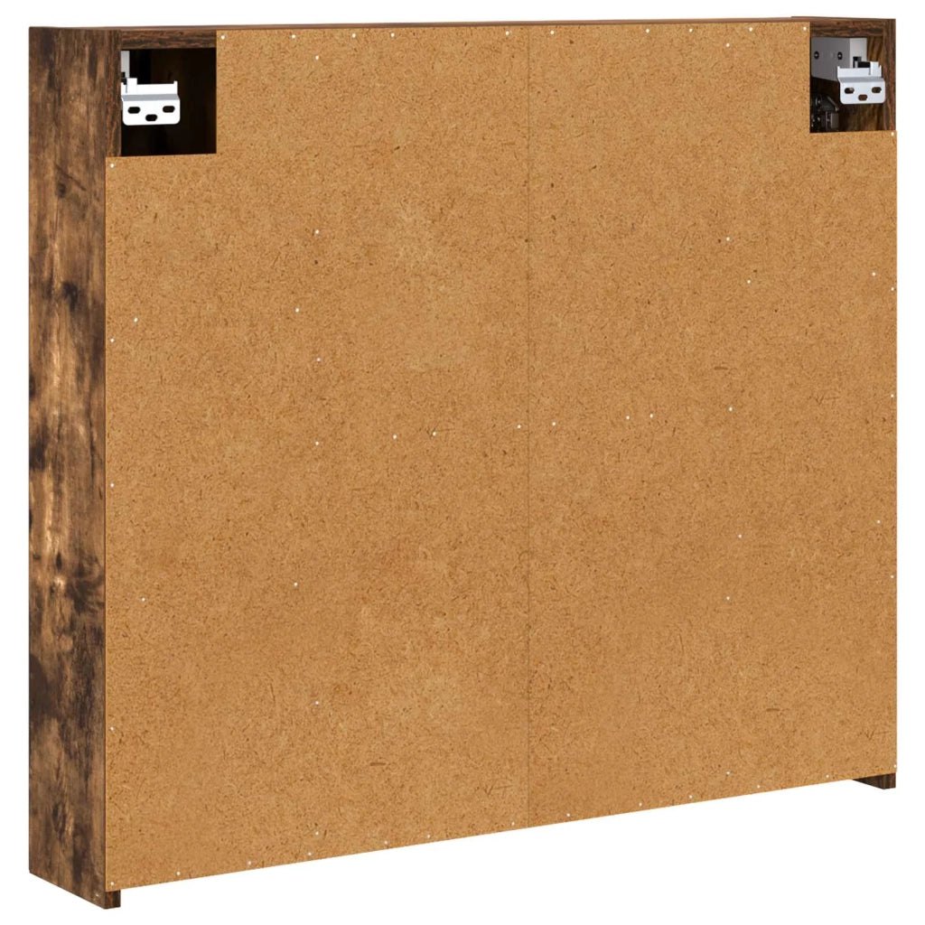 Mobiletto per specchio da bagno Rovere fumé 80 x 14.5 x 70 cm 889107