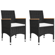 Set Mobili da Pranzo per Giardino 5 pz | Set Salotto da Giardino Nero