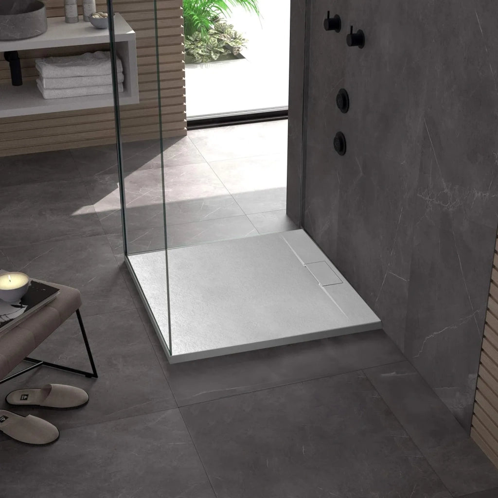 Piatto Doccia Bazalt White 90x90