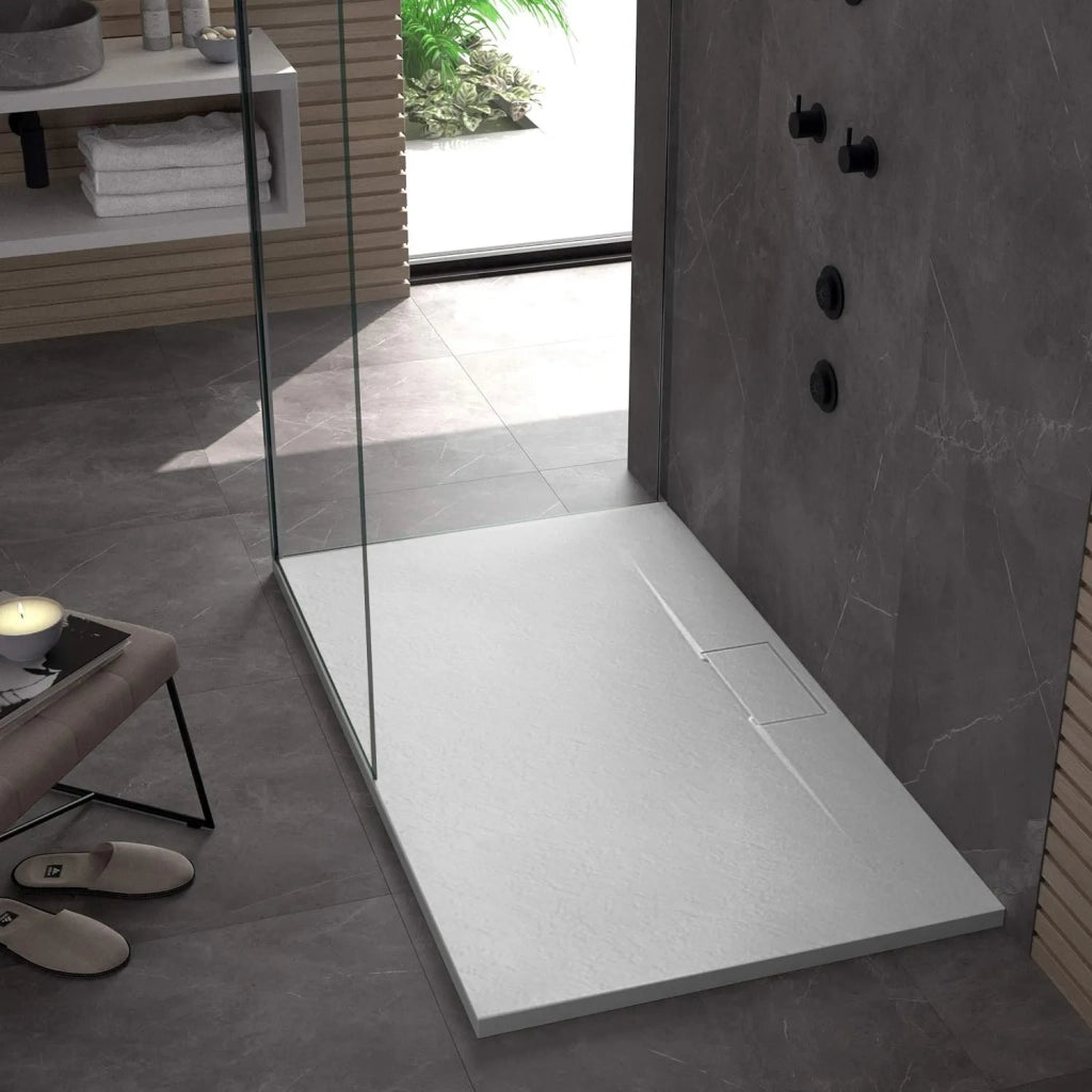 Piatto Doccia Bazalt Long White 80x100