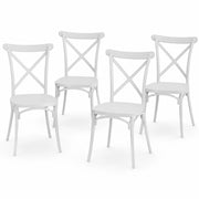 Set 4 Sedie da Pranzo Impilabili in Polipropilene Modello Chiavarina 43x60x89 cm