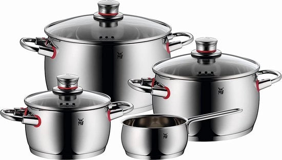 Set di pentole con coperchi 4 parti - duraturo - set di pentole da cucina di lusso - alta qualità - facile da pulire.