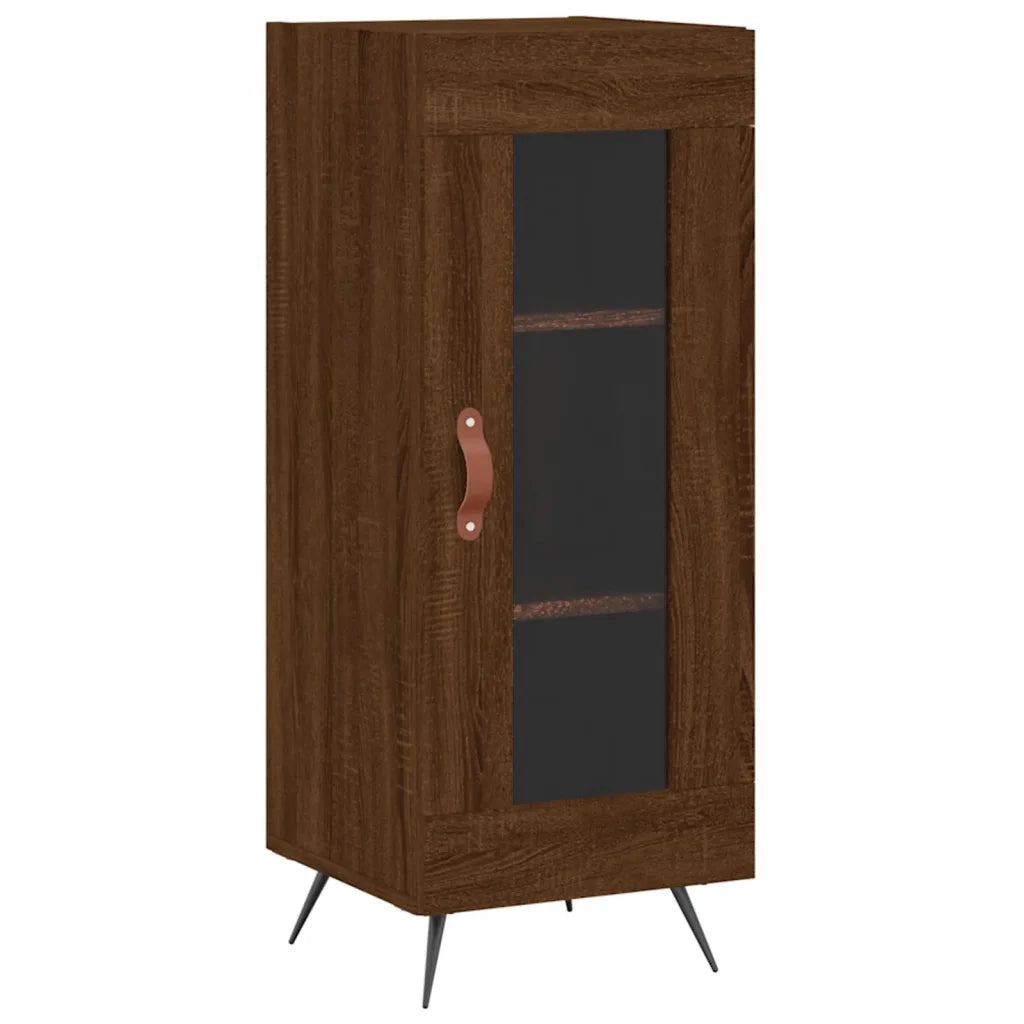 Credenza Rovere Marrone 34,5x34x90 cm in Legno Multistrato 828771