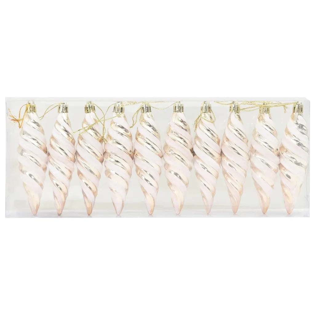 Palla a spirale di Natale 40 pz Champagne Plastica CFW1894187