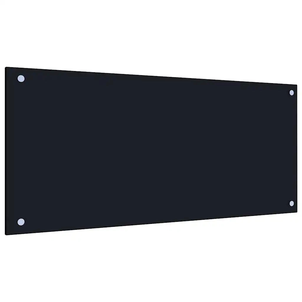 Schienale da cucina 2 pcs Nero 90 x 40 cm vetro temperato 3415437