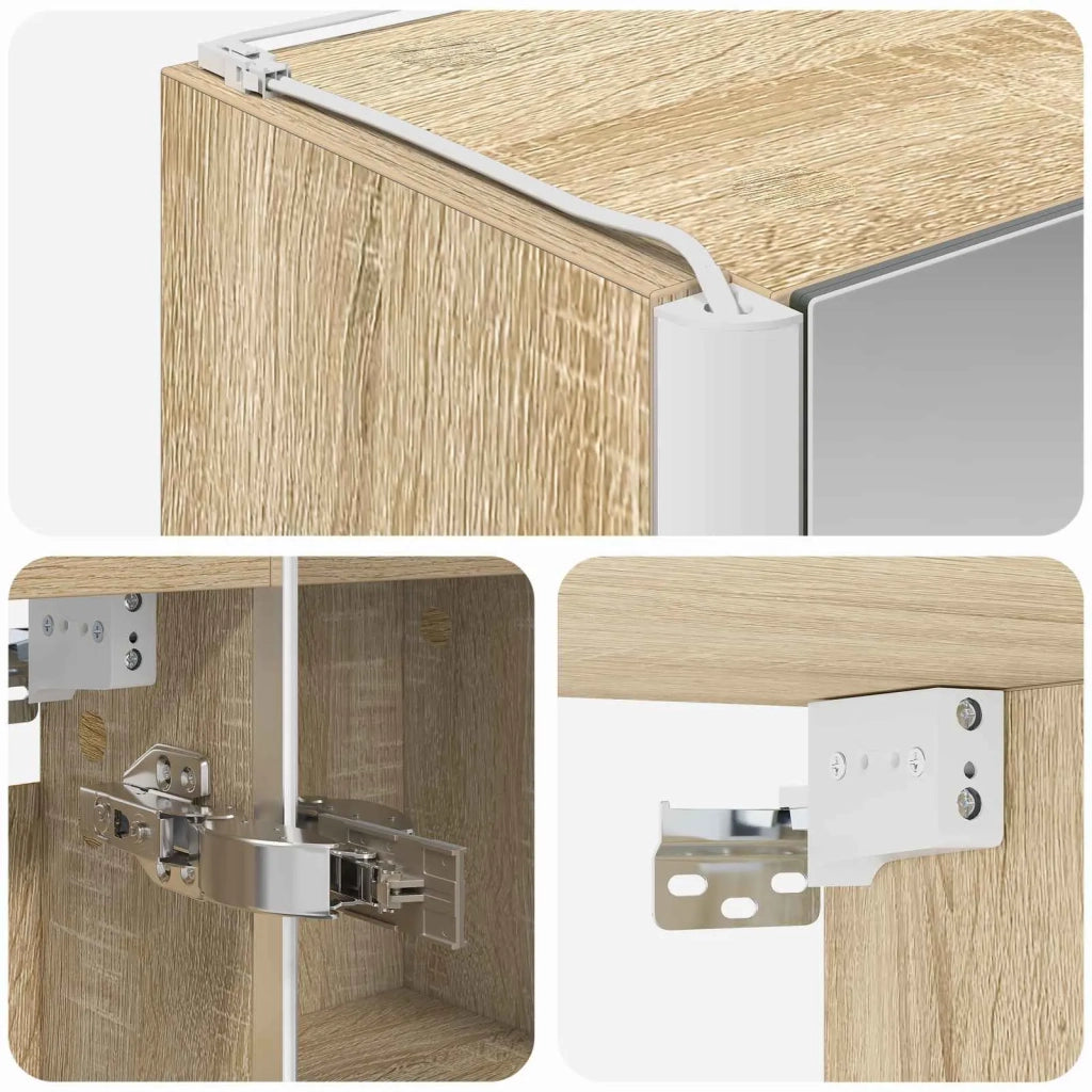 Mobiletto per specchio da bagno Rovere Sonoma 889233