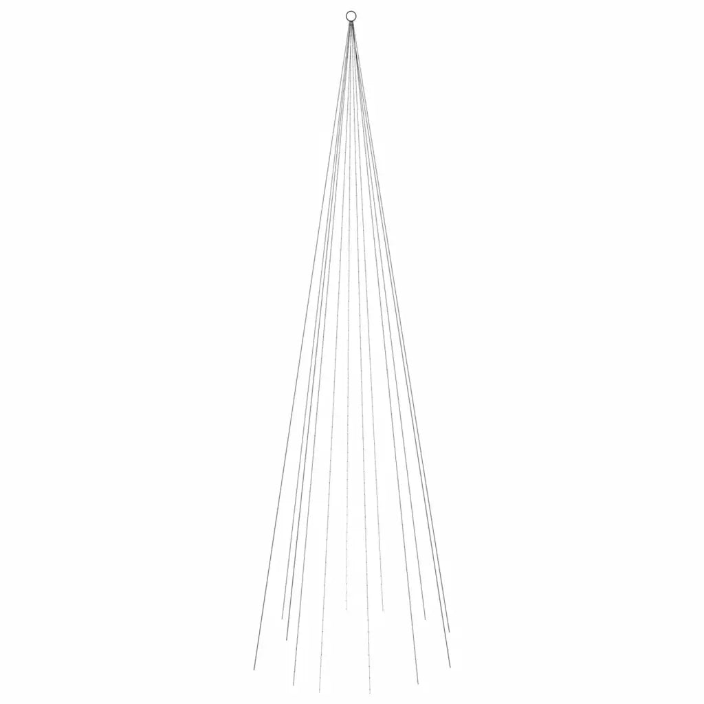 Albero di Natale Pennone Colorato 732 LED 500 cm