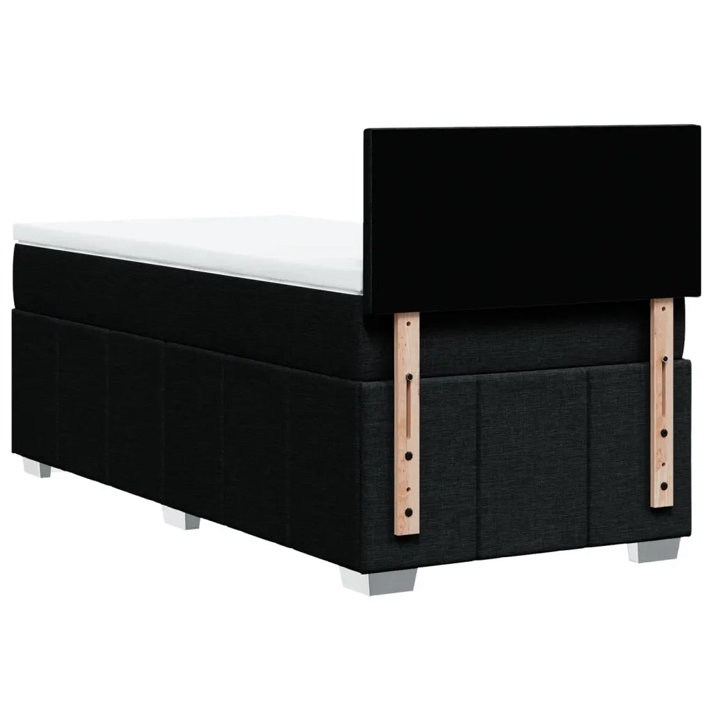 Giroletto a Molle con Materasso Nero 90x200 cm in Tessuto 3286946