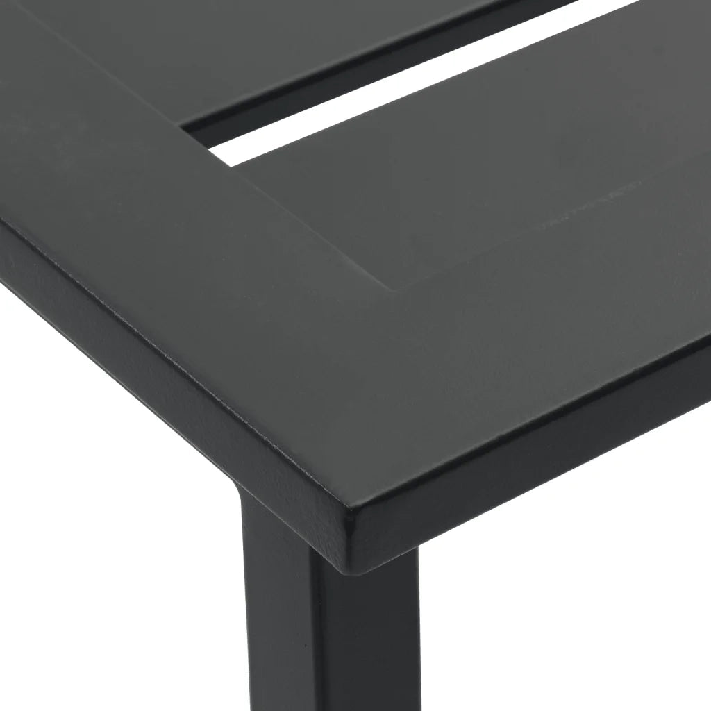 vidaXL Sgabelli da Bar 2pz Neri 38x38x80 cm Acciaio Verniciato Polvere