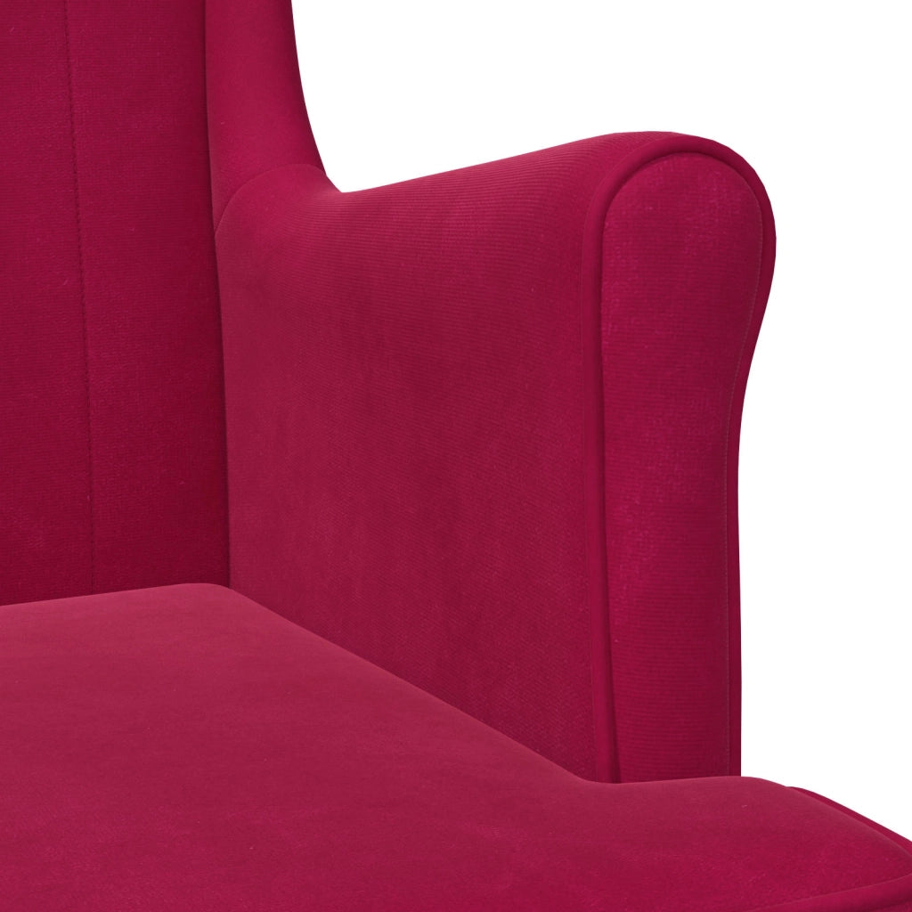 Poltrona | Sedia Relax Rosso Vino Velluto