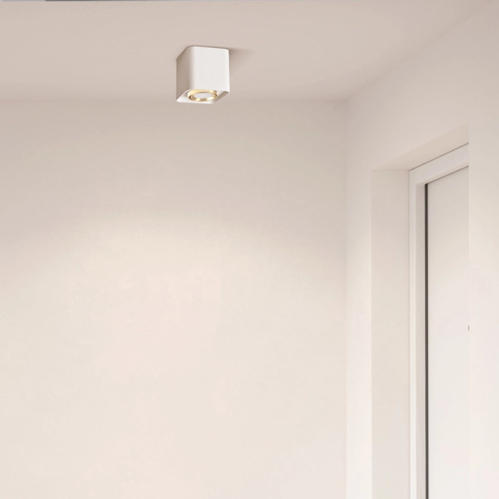 Spot plafoniera quadrata orientabile bianco oro GU10 XENO Polux