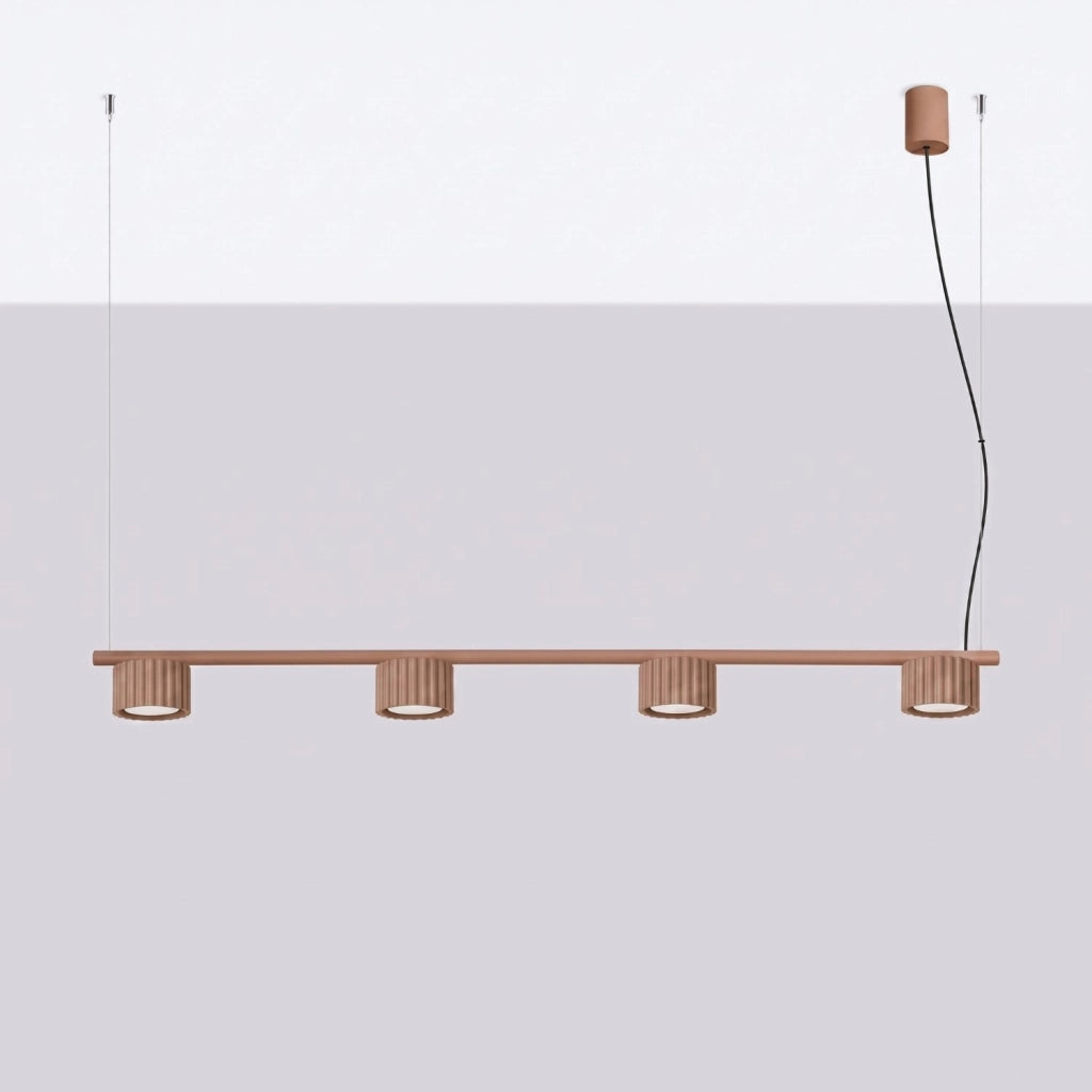 Lampadario AURA 4 moka Gx53