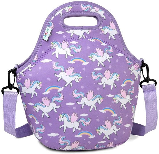 Borsa per picnic per bambini, 10L borsa per picnic in neoprene, termos, piccola borsa per snack pieghevole, zaino per bambini, scuola, asilo nido, bambini di età prescolare.