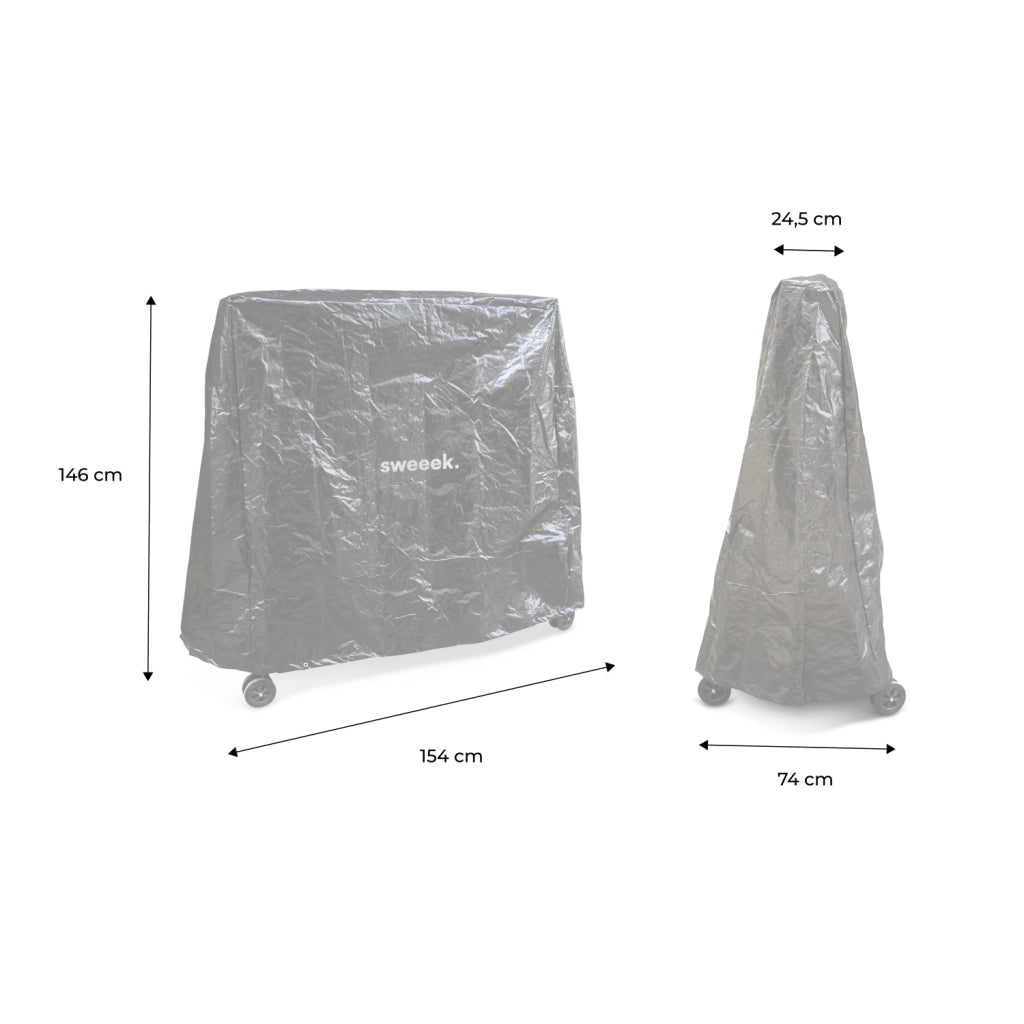 Copertura per tavolo da ping pong, 154cm, nero