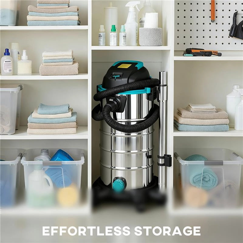 BIDONE ASPIRATUTTO 3 IN 1 DA 1400W, ASPIRASOLIDI, LIQUIDI E SOFFIATORE, CAPACITÓ 18L, TRIPLO FILTRO E ACCESSORI