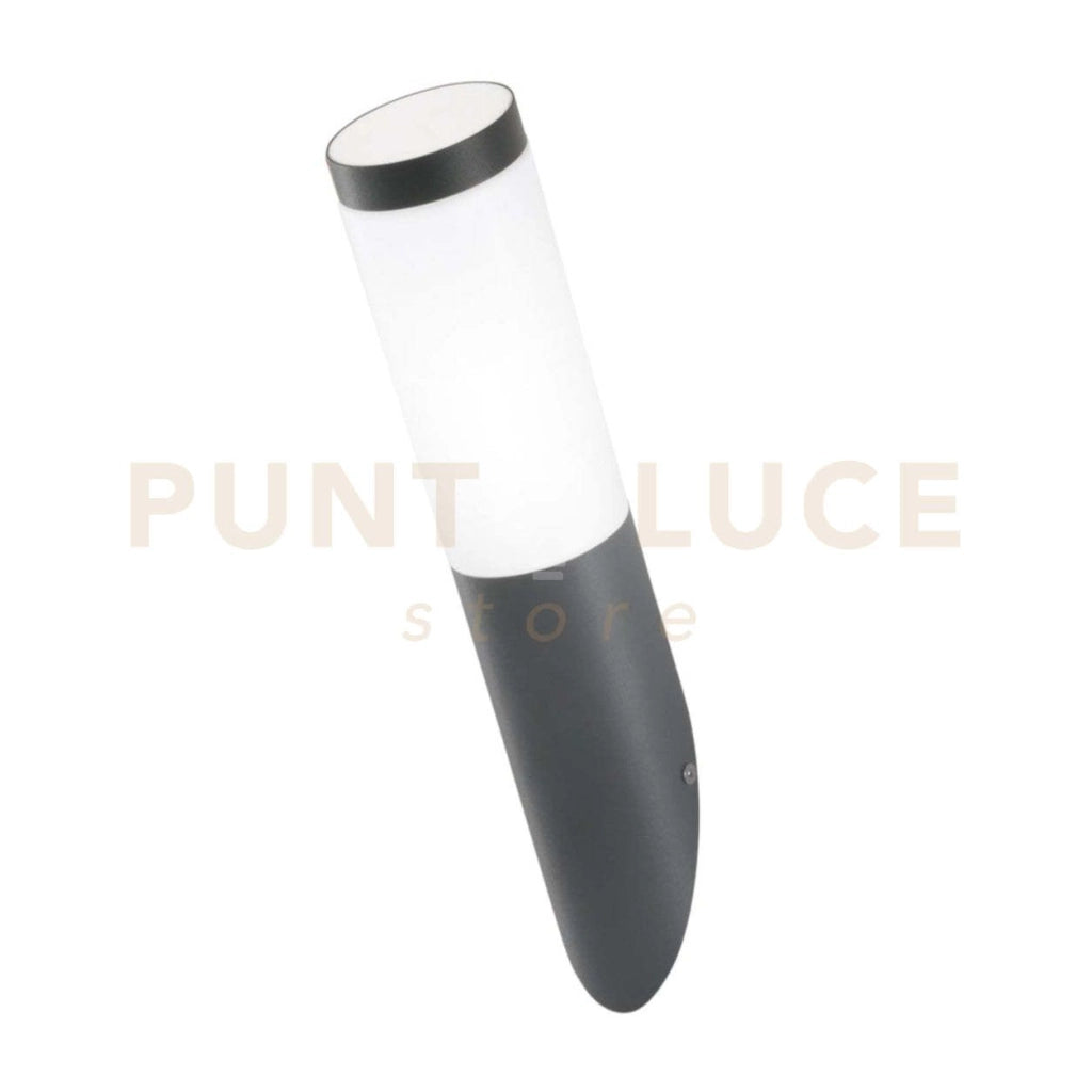 APPLIQUE TOKYO ANTRACITE 1 LUCE ATTACCO E27 IP44 7,6X37,6CM IN ACCIAIO INOX