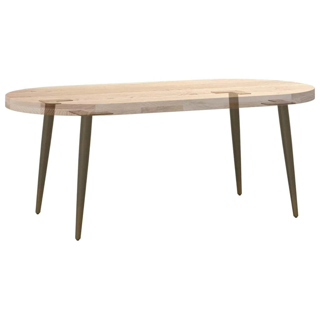 Set di 4 gambe robuste per tavolino da caffè coniche con piedini regolabili 30-31 cm in acciaio naturale 02_0056808