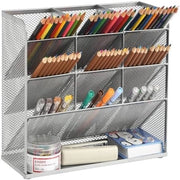 Organizzatore di Scrivania in Metallo a Gas per Articoli da Ufficio - Scaffale Multifunzionale per Archiviazione di Materiali da Ufficio
