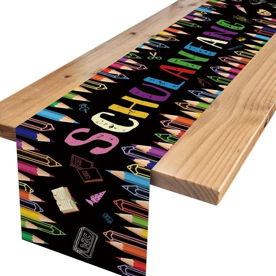 Decorazione per tavolo iscrizione scuola, decorazione per tavolo di benvenuto scuola decorazione per tavolo per bambini scuola inizio scuola introduzione festeggiamenti inizio scuola decorazione 180 x 35 cm