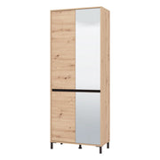 Mobile Portascarpe Scansano, Scarpiera 9 Ripiani, 80x40x205.5h cm Marrone Rovere Nodi