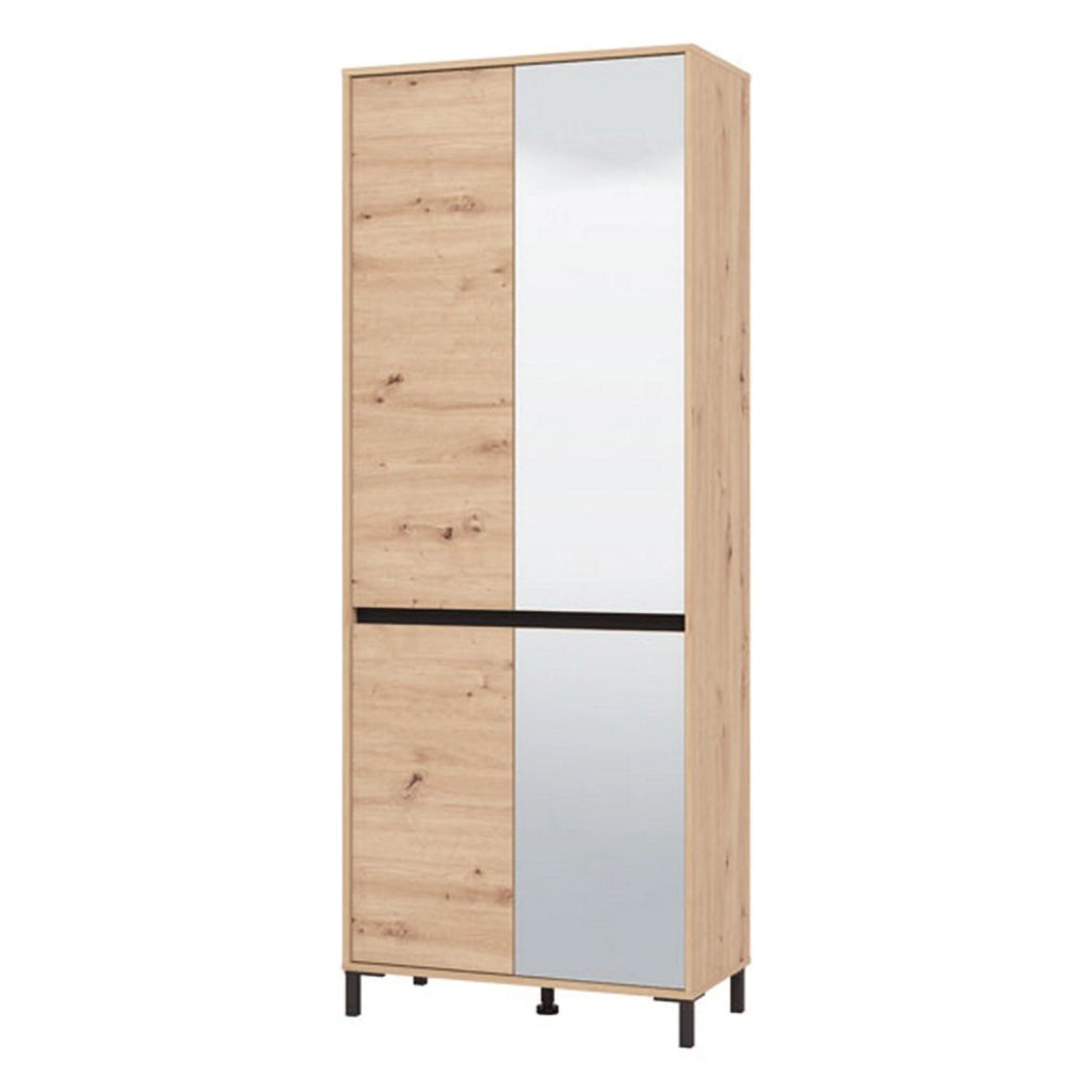 Mobile Portascarpe Scansano, Scarpiera 9 Ripiani, 80x40x205.5h cm Marrone Rovere Nodi