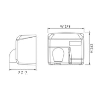 Asciugamani Elettrico Antivandalo con Fotocellula 2400W Vama Ariel LF Acciaio Inox Lucido