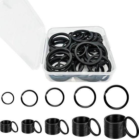 Serrature da chiave - 50 pezzi - Nero - 15 a 30 mm