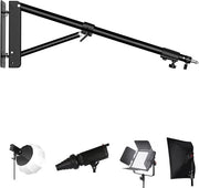 Supporto per la fotografia - Lampada da studio - Supporto per la fotografia con estensione - Fotografia/Luce/Studio - Regolabile orizzontalmente e verticalmente - 180° - 170 cm - Nero