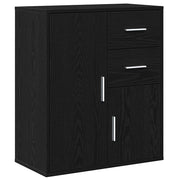 Credenza | Madia | Buffet da pranzo | Armadio da pranzo Rovere Nero 60 x 31 x 70 cm Legno multistrato