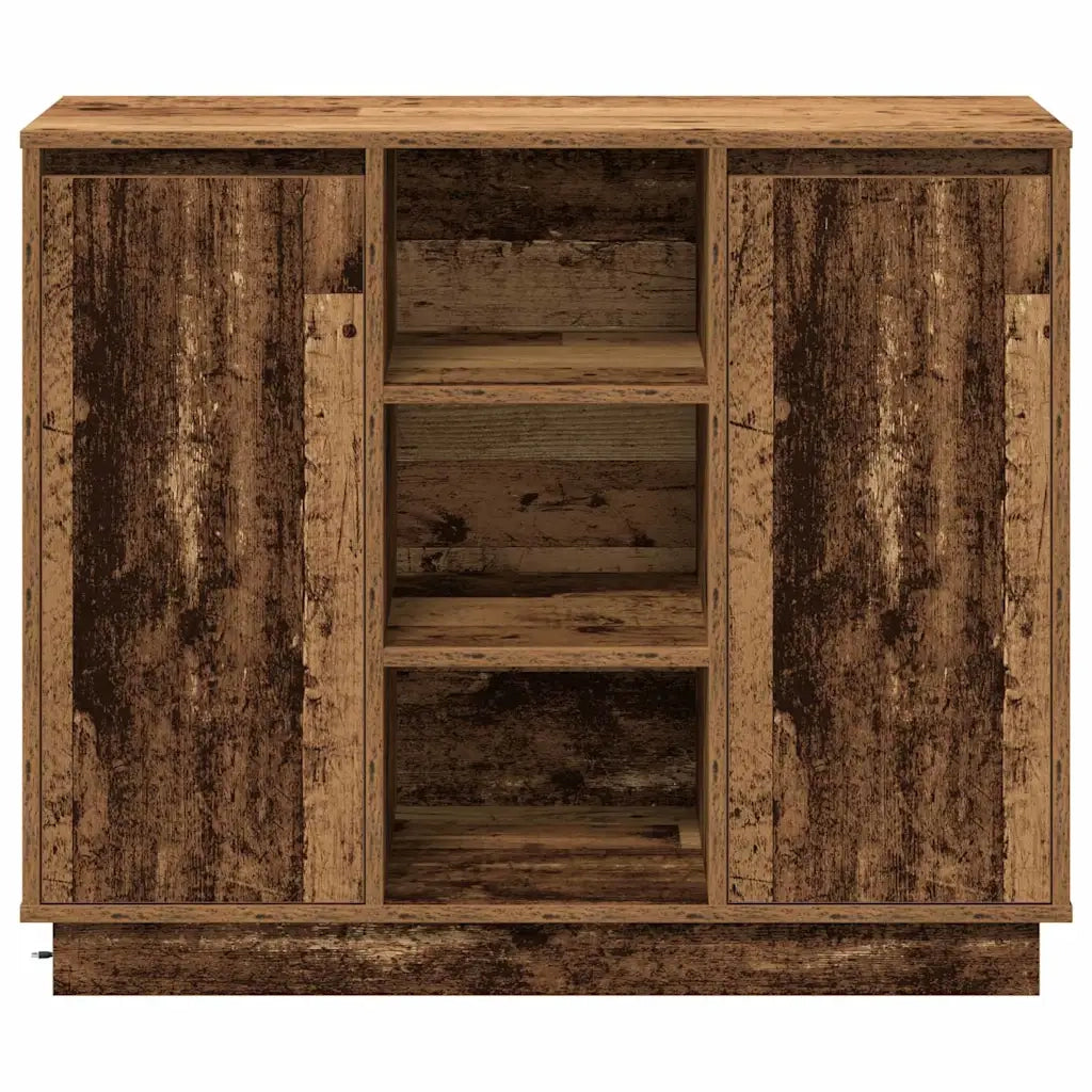 Credenza | Madia LED Legno vecchio 90 x 32 x 75 cm Legno multistrato