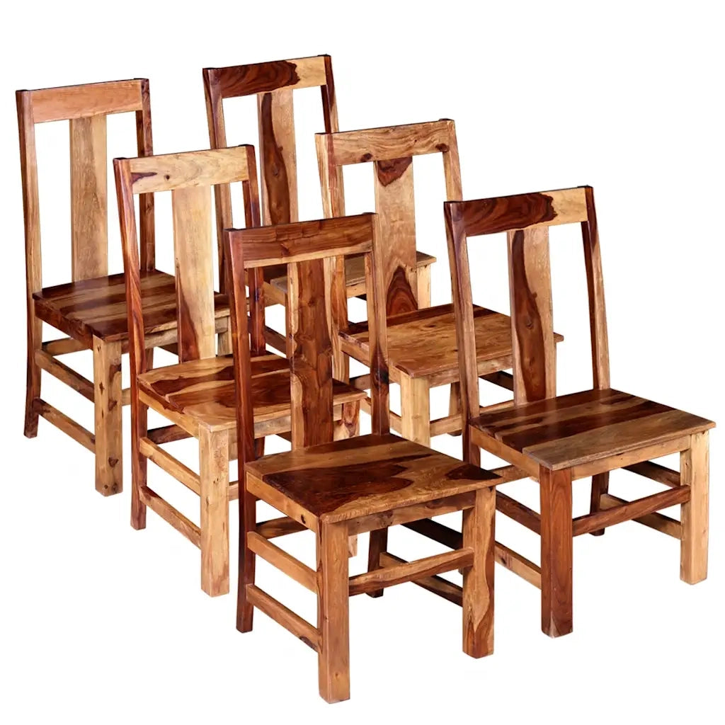 Sedie da Pranzo 6 pz in Legno Massello
