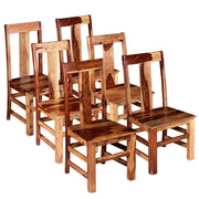 Sedie da Pranzo 6 pz in Legno Massello