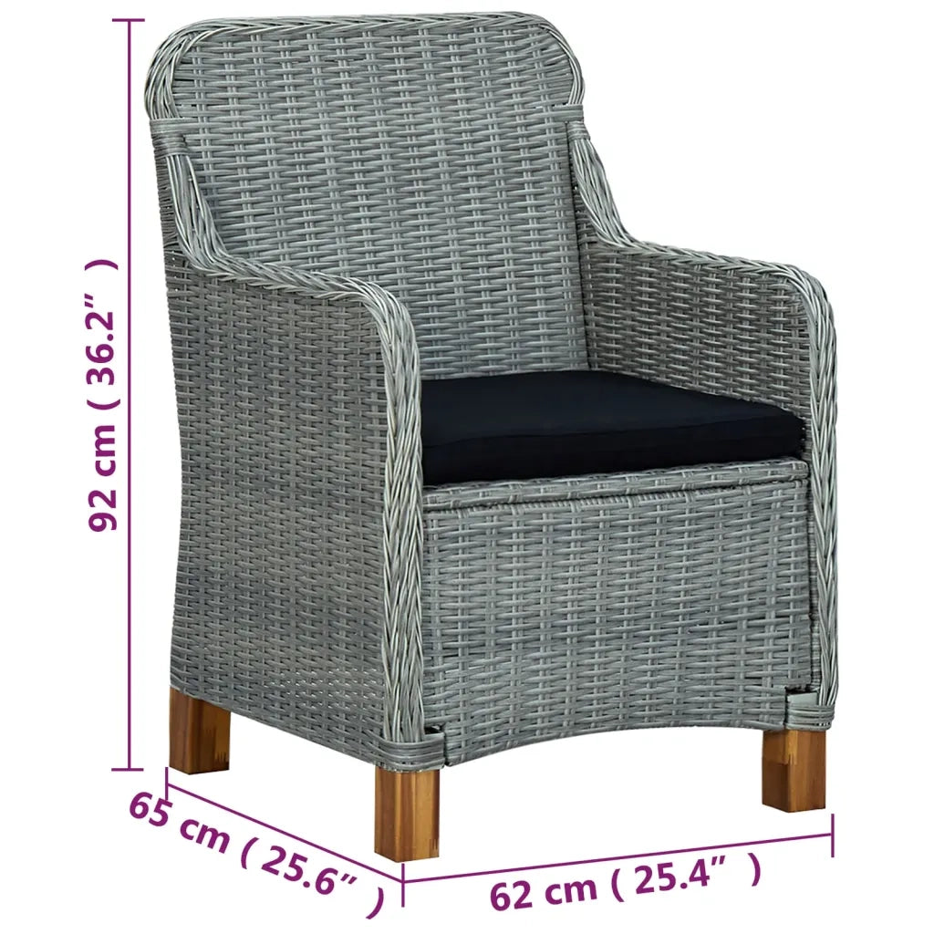Set Mobili da Pranzo per Giardino 5 pz Grigio Chiaro cod mxl 40325