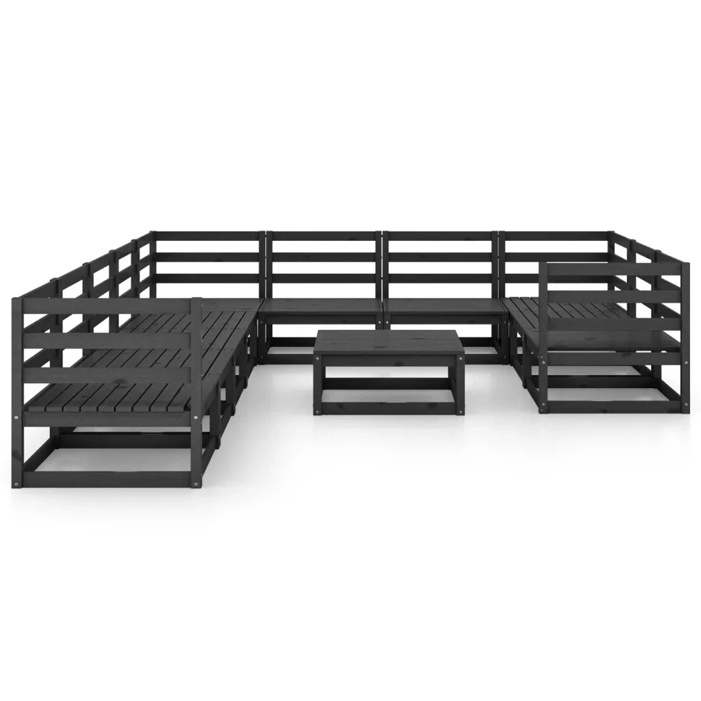 Set Divani da Giardino 11 pz in Legno Massello di Pino 3076003