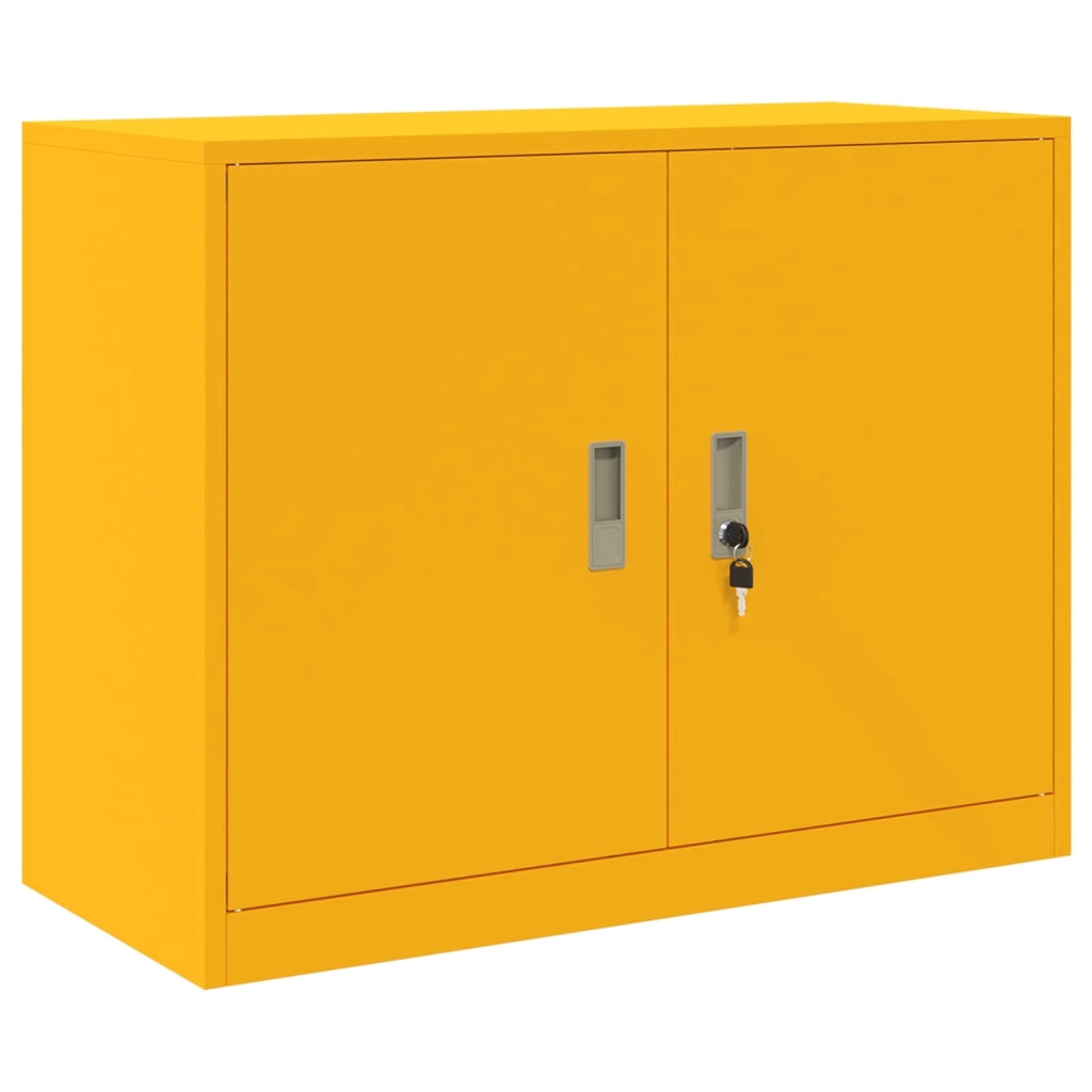 Armadio Giallo senape 90 x 40 x 70 cm Acciaio 891637