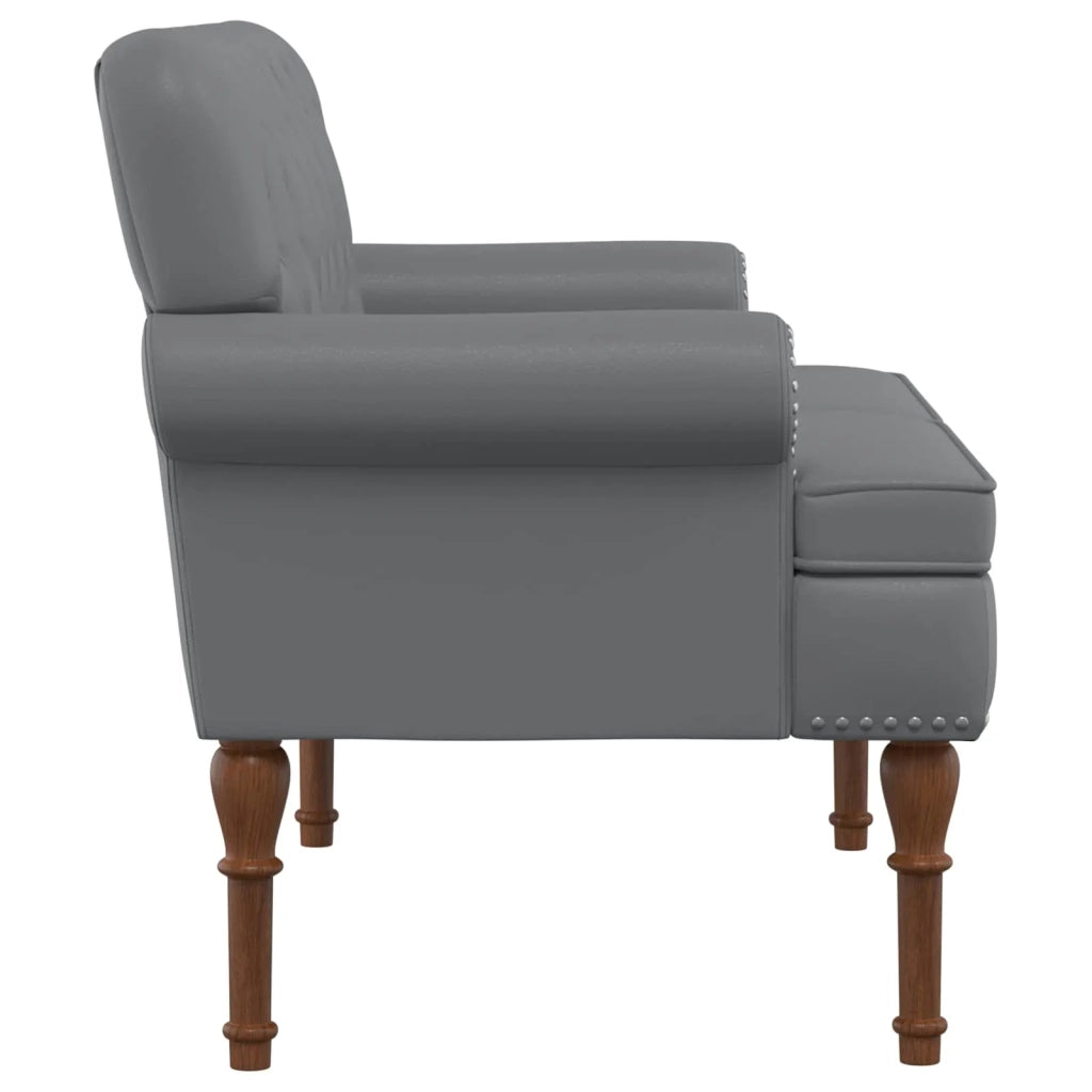 Loveseat con bottoni imbottiti Grigio 120 x 65 x 77 cm 42041859
