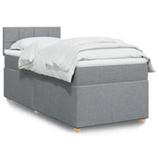 Giroletto a Molle con Materasso Grigio Chiaro 90x190 cm Tessuto 3288835