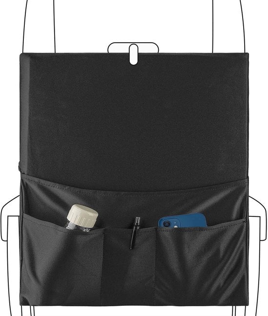 Organizzatore di carrello aereoportuale - Ospita oggetti personali - Utile accessorio di viaggio - Nero - Accessorio di viaggio per volo - Comfort durante il volo