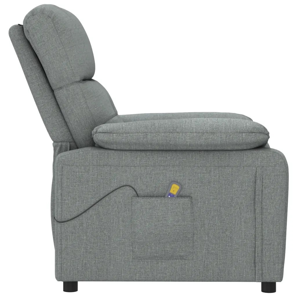 Poltrona Massaggiante Grigio Scuro in Tessuto 348288