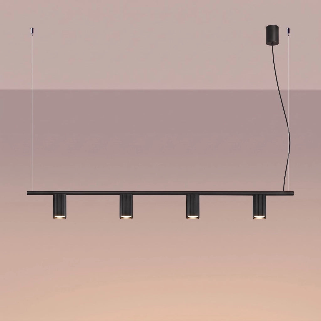 Lampadario RAYO 4 nero