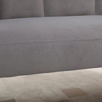 Divano 2 Posti con Gambe in Metallo 132x66x80 cm in Tessuto Vellutato Grigio
