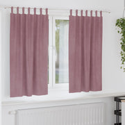 Tende oscuranti  con anelli di sospensione, 2 pezzi, velluto rosa scuro