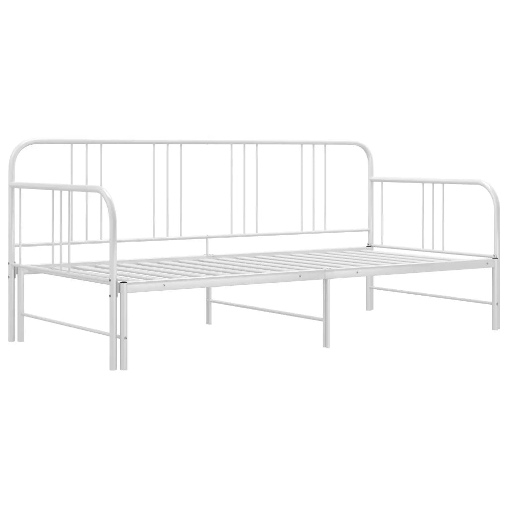 Telaio Divano Letto Estraibile Bianco in Metallo 90x200 cm cod mxl 58382