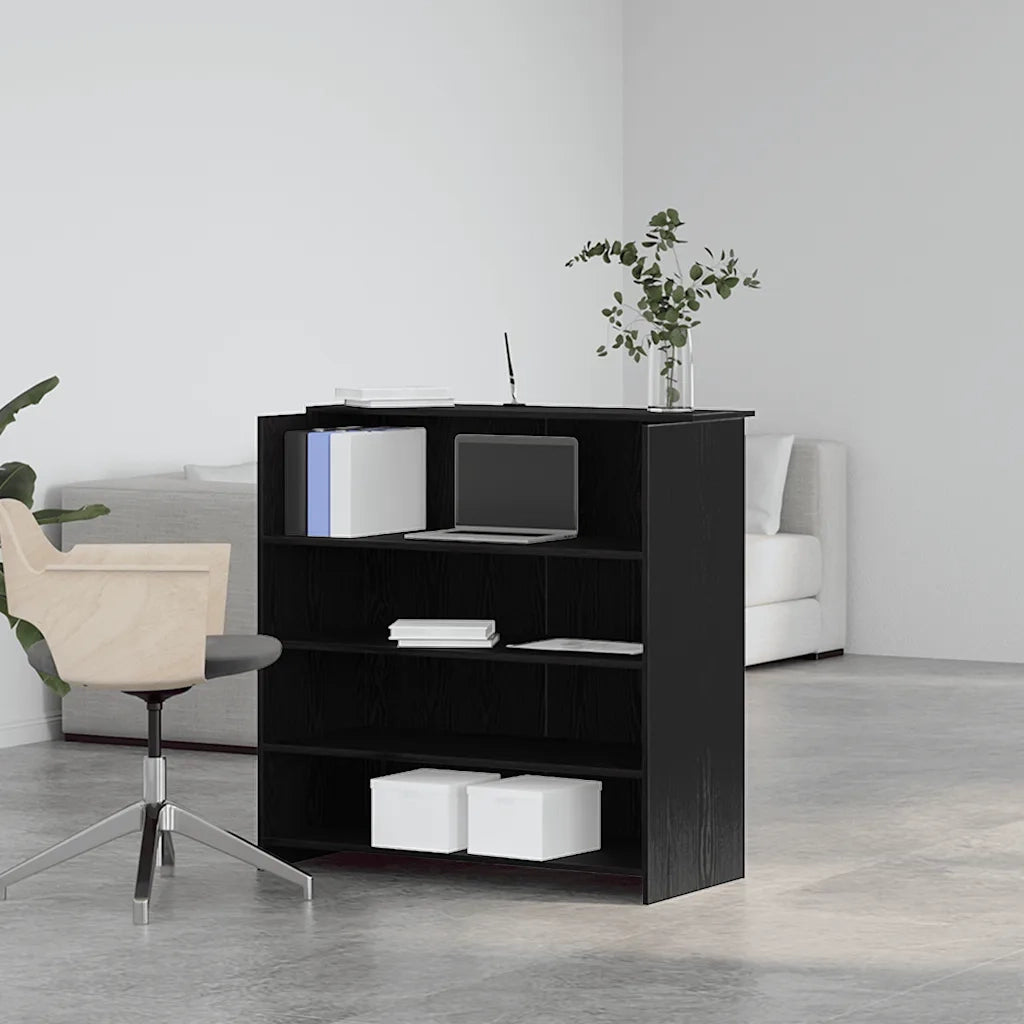 Scrivania per Reception Rovere Nero 100x50x103,5 cm in Legno di Argilla 3324161